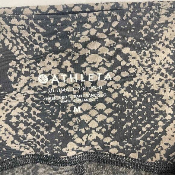 Athleta Ultimate 7/8 Tight Activewear Leggings Snakeskin Size M - Picture 3 of 7